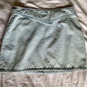 Zara Light Wash Mini Denim Skirt